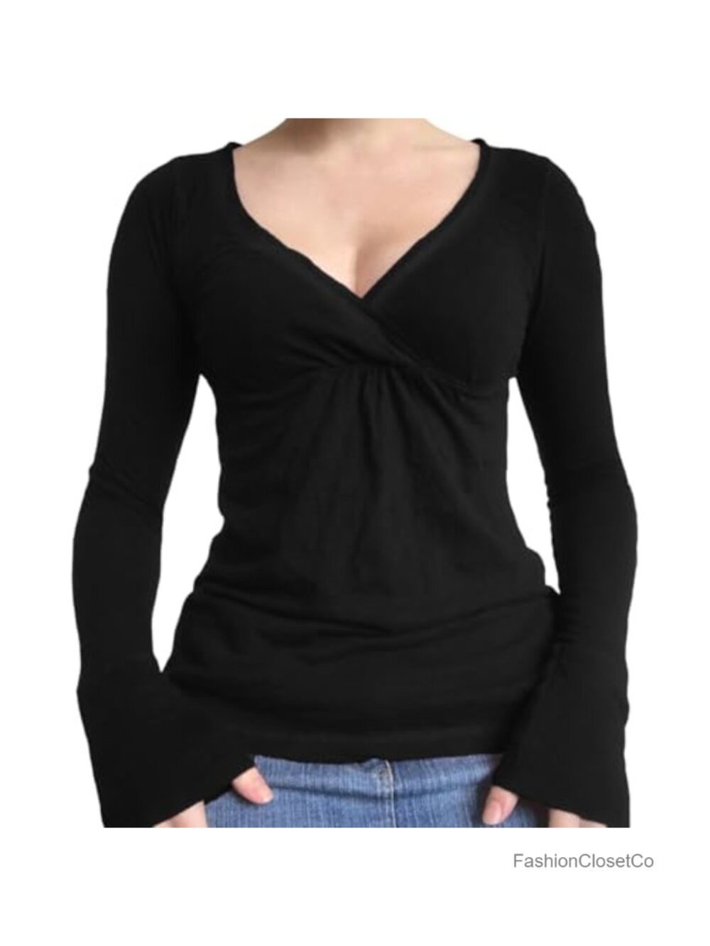 Women Y2K Long Sleeve Slim Fit Lace Collar Half Button Down Blouse